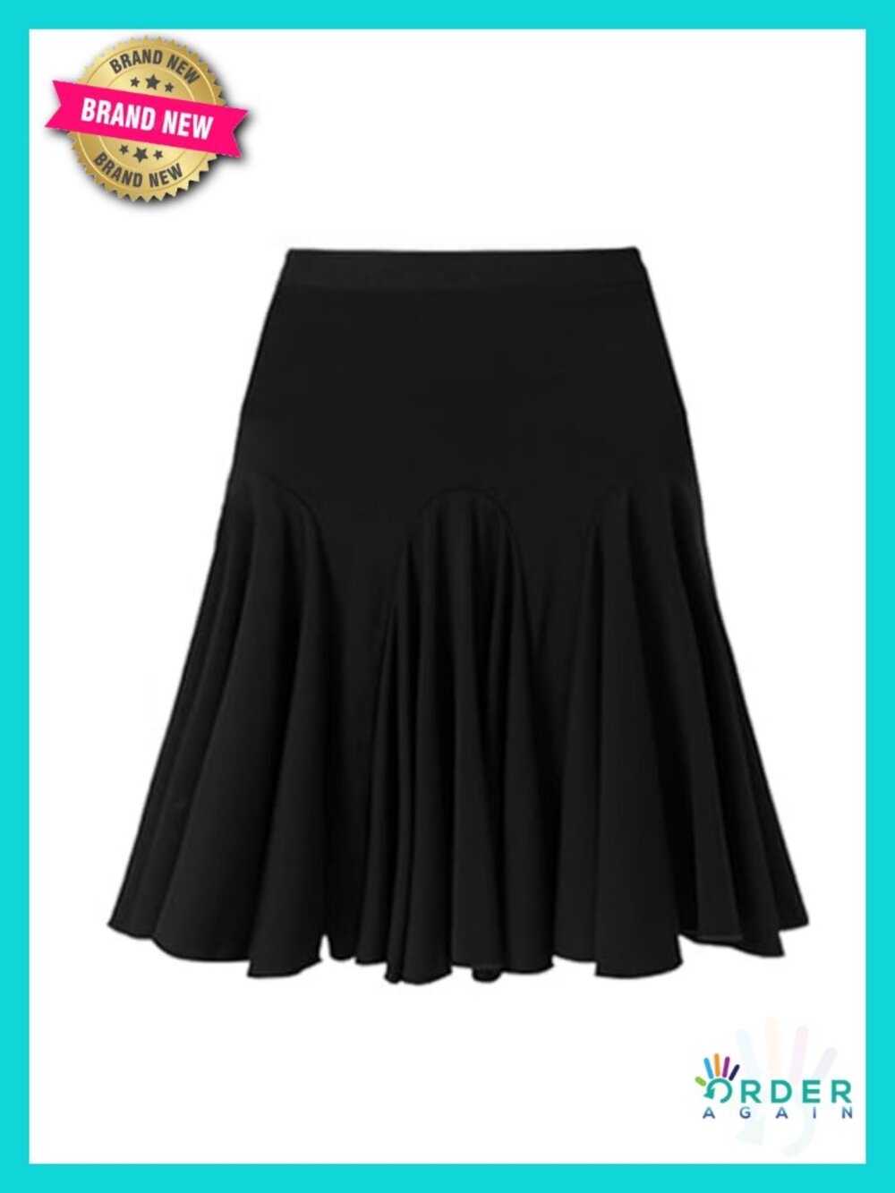 Ruffle Dance Skirt Fitness Flared Skirt for Women Latin Salsa Ballroom